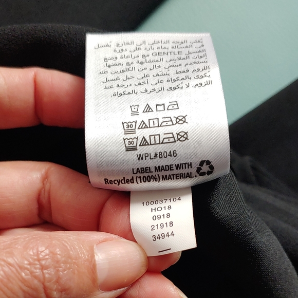 INC Glam Deep Black Wide Leg Embellished Slit Pants WOMEN'S - Picture 8 of 10